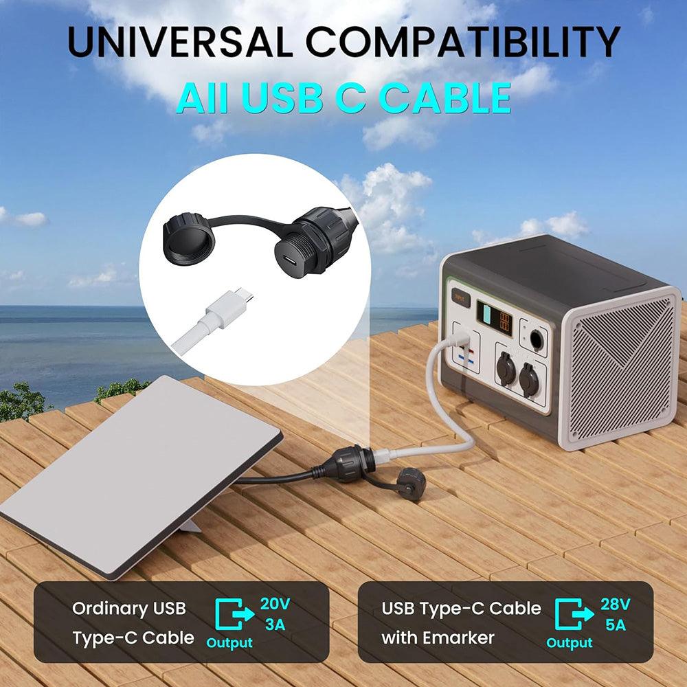 Waterproof USB-C Adapter for Starlink Mini - Fits All USB-C Cables - Evooor