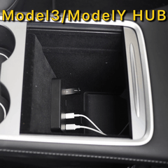 Model 3/Y/S/X USB Hub 4-In-1 Center Console Adapter for Tesla(2021-2023) - Evooor