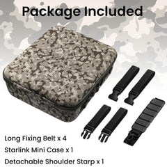 Waterproof Travel Case with Dual Power Source Storage for Starlink Mini & Accessories - Evooor