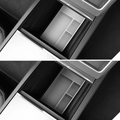 Silicone Center Console & Armrest Lower Storage Tray for Tesla Model Y Juniper 2025+ - Evooor