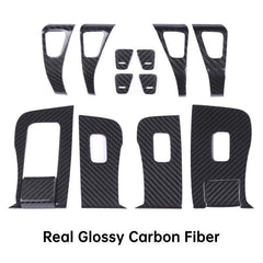 High-Quality Carbon Fiber Door Switch Covers for Tesla Model 3 and Model Y (Set of 12) - Evooor