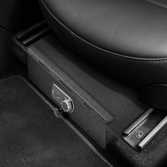 Front Under-Seat Fingerprint Anti-Theft Privacy Gunsafe Organizer Lockbox for Tesla Model Y(2020-2024) - Evooor