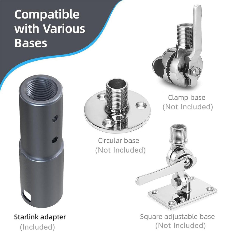 Aluminum Pipe Mount Adapter for Starlink Gen 2 Dish - Evooor