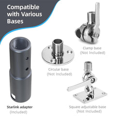 Aluminum Pipe Mount Adapter for Starlink Gen 2 Dish - Evooor