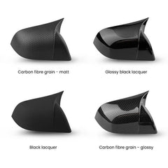 Carbon Fiber Mirror Caps with GT Style for Tesla Model 3 - Premium ABS Material, Pair (2017-2024) - Evooor