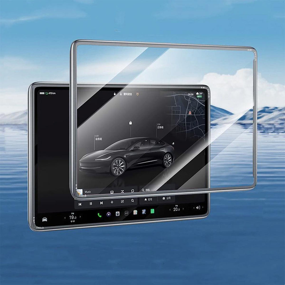 All-in-One Central Screen Tempered Glass & Frame Cover for Tesla Model 3/Y - Evooor