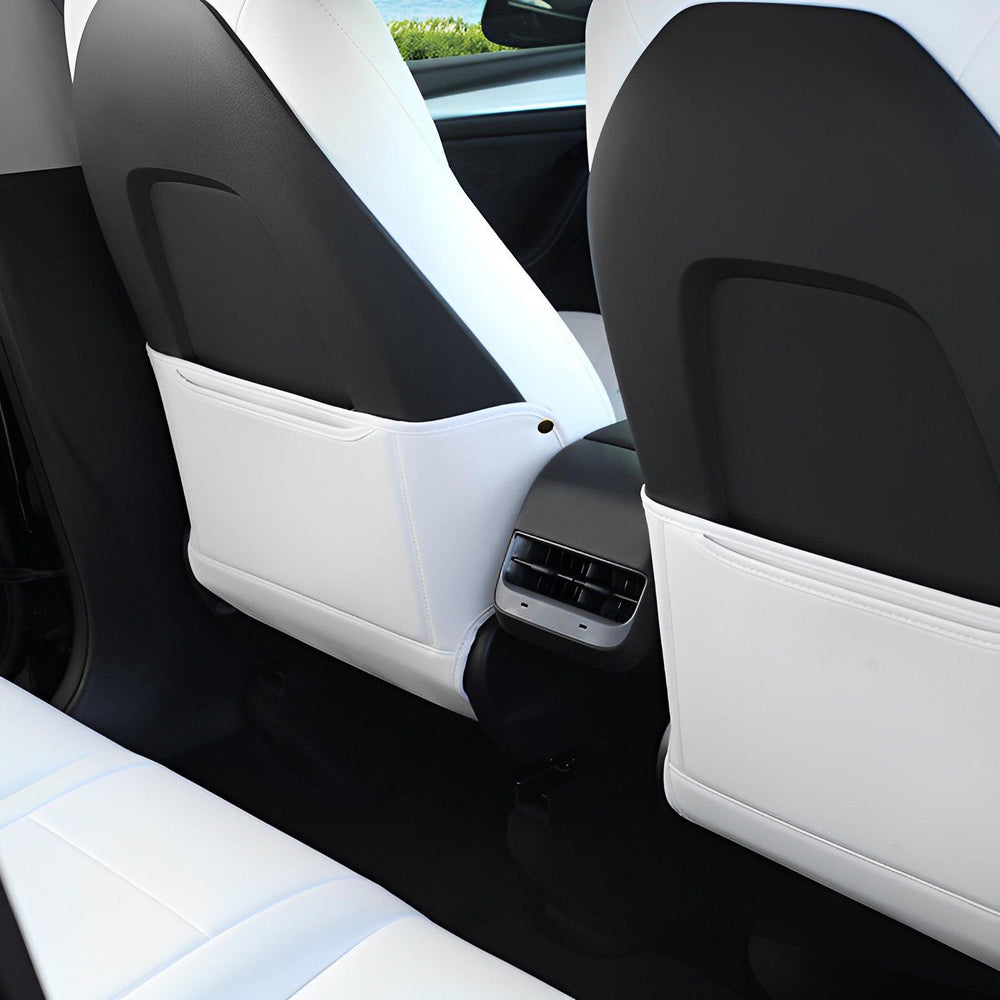 Premium Seat Kick Protection Cover Set for Tesla Model 3/Y - Rear Seat Side Guards for Ultimate Interior Protection (2 Pieces) - Evooor