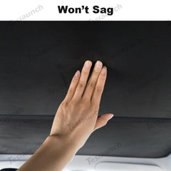 Alcantara Split Nano Ice Crystal Glass Roof Sunshade for Tesla Model Y Juniper 2025+ - Evooor