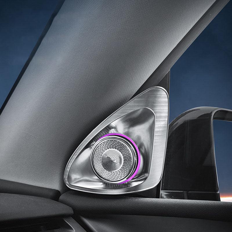 Tesla Model 3/Y 4D Rotating LED Front Door Speaker with Horn Feature and Enhanced Visibility - Evooor