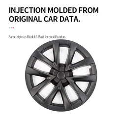 Model 3 Arachnid Wheel Cover 18 inch Sport Model S Plaid Version Wheel Cap 4PCS Matte For Tesla(2017-2023) - Evooor