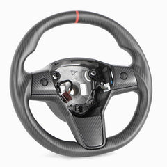 Luxury Full Carbon Fiber Steering Wheel Upgrade for Tesla Model 3 and Model Y - Evooor