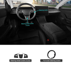 Model 3/Y Alcantara Accessories for Tesla - Evooor