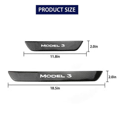 Tesla Model 3 Front / Real Door Sill Cover Protector (4 pcs) (2017-2023) - Evooor