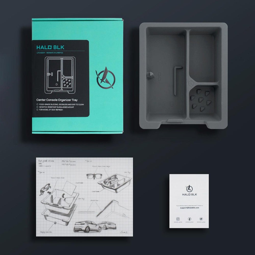 Model 3/Y Center Console Organizer, Cubby Drawer Storage Box for Tesla - Evooor