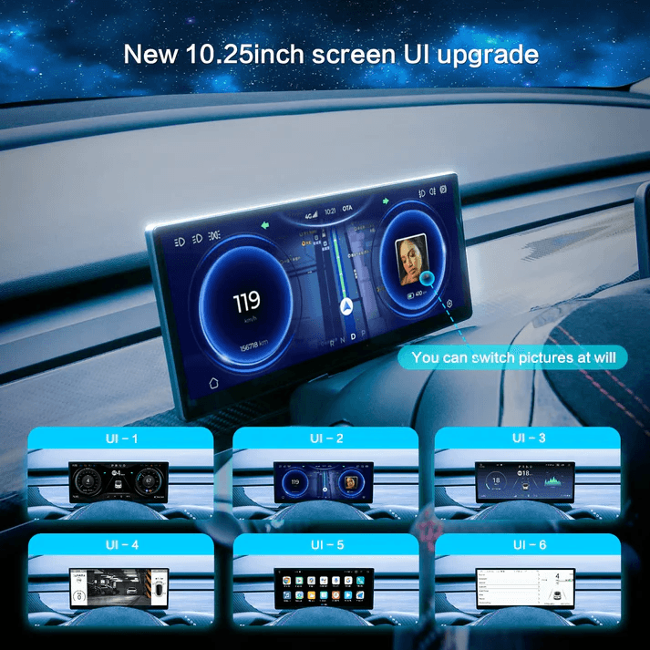 Model 3/Y Android 4G 10.25'' Instrument Cluster Heads Up Display for Tesla - Evooor