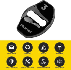 Tesla Model 3/Y Door Latch Lock Covers CF Coated (Set Of 4) - Evooor