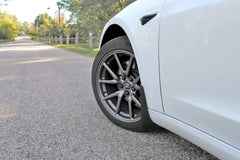 Premium Molded Mud Flaps Set for Tesla Model 3 - Complete Front and Rear Mudguard Protection Kit - 4 Pieces - Auto Accessories for Full Coverage (2017-2023) - Evooor