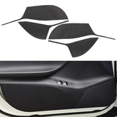 Set of 4 Carbon Fiber Door Kick Guard Stickers for Tesla Model 3/X/S (2016-2020) - Scratch and Dirt Protection - Evooor