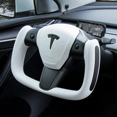 Tesla Model 3/Y Yoke Style Carbon Fiber Steering Wheel - Evooor