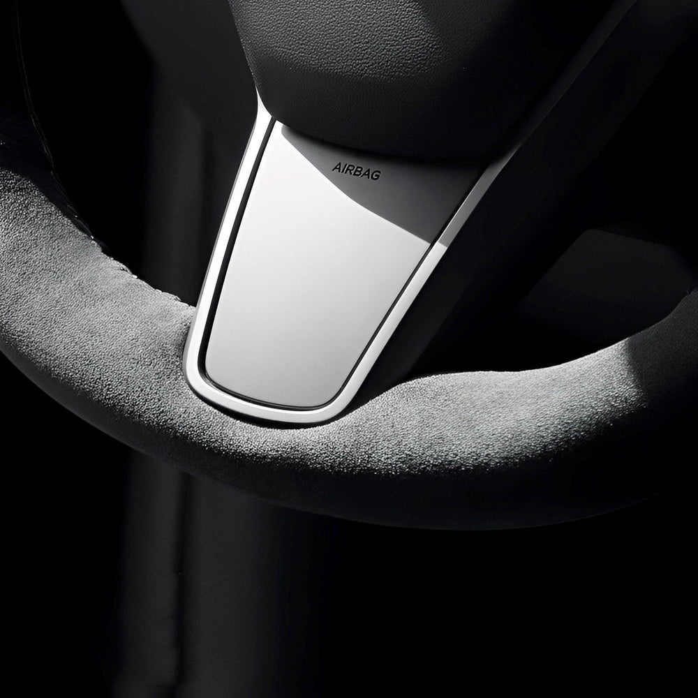Model 3/Y Alcantara Hand Stitch Steering Wheel Cover for Tesla - Evooor