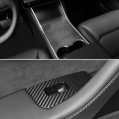 Premium Carbon Fiber Interior Trim Decal Set for Tesla Model Y - Evooor