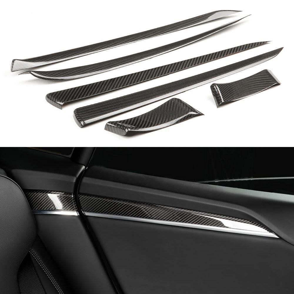 Premium Carbon Fiber Interior Door Panel Upgrade for Tesla Model S 2022 and Beyond - Evooor