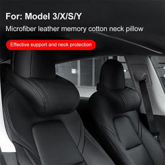 Model S/X/3/Y Ergonomic Car Seat Headrest Neck Pillow Travel Auto For Tesla(2012-2023) - Evooor
