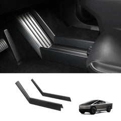 Lower Center Console Side Protective Covers (Carbon Fiber Pattern ABS) for Cybertruck - Evooor