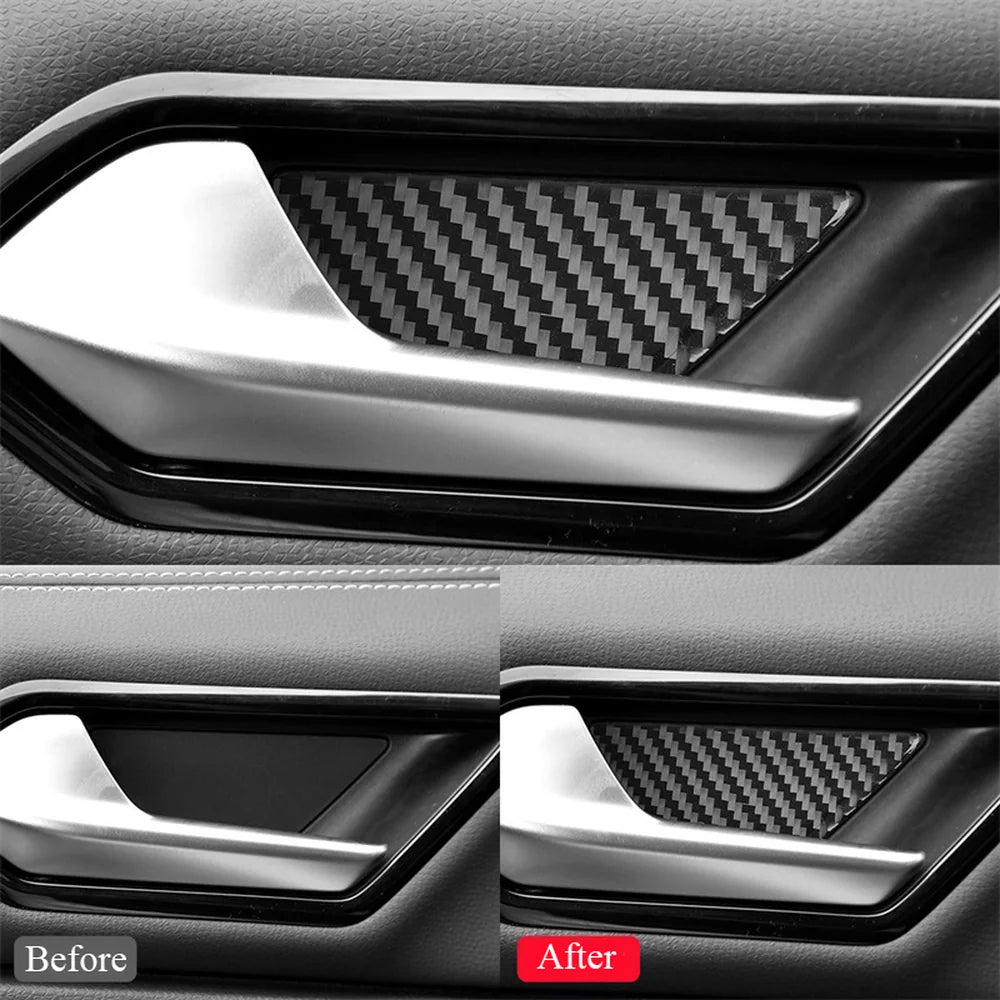 Carbon Fiber Inner Door Handle Bowl Trim Sticker For VW ID.4 2021+ - Evooor