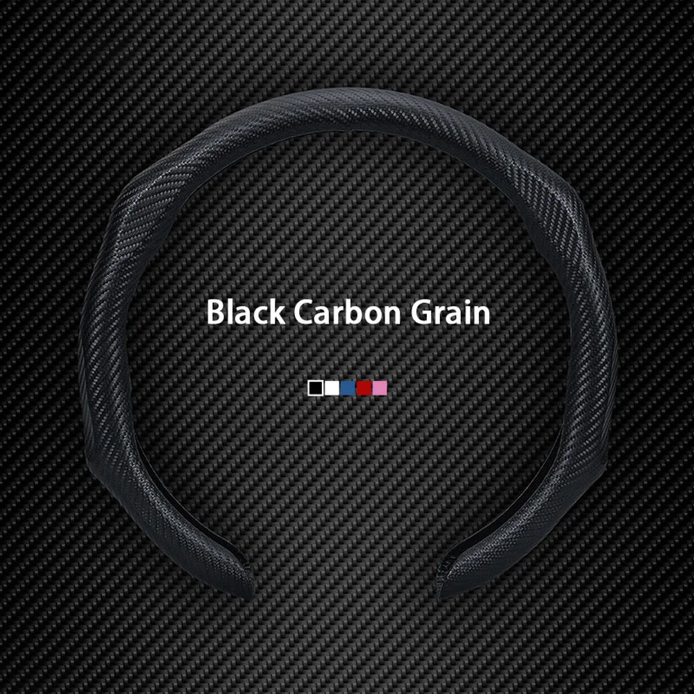 Leather Carbon Fiber Texture Anti-slip Steering Wheel Cover For VW ID.4 2025 - Evooor