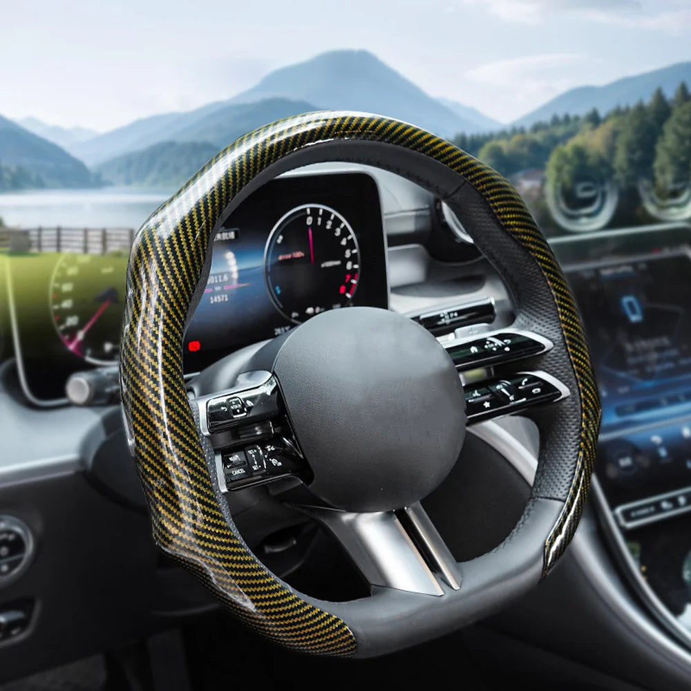 ABS Carbon Fiber Texture Steering Wheel Cover For VW ID.4 2025 - Evooor