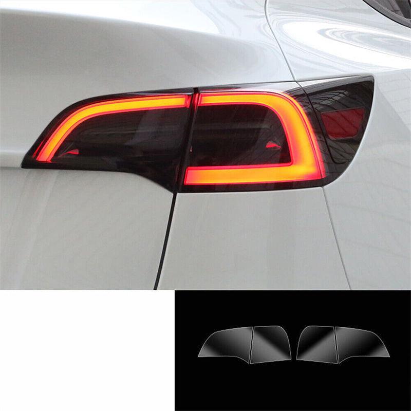 Model 3/Y Headlamps Protector Film-TPU Smoked Black Headlights Accessories 1 Pair For Tesla (2017-2023) - Evooor