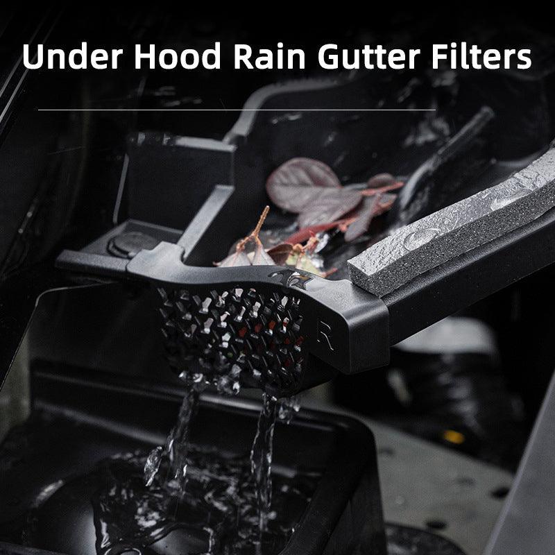 Under Hood Rain Gutter Filters For Tesla Model Y Accessories (1 Pair) (2020-2023) - Evooor