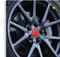 Set of Lug Nut Caps for Tesla Model 3 and Model Y - Wheel Nut Cover Replacement Kit (4 wheels set) - Evooor