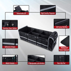 Spacious Waterproof Trunk Storage Organizer for Tesla Models S, X, 3, Y, and Cybertruck - Evooor