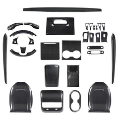Premium Carbon Fiber Interior Trim Kit for Tesla Model 3 and Model Y - Upgrade Your Interior with High-Quality Wraps - Evooor