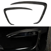 High-Quality Carbon Fiber Front Fog Light Trim Covers Set for Tesla Model S 2022+ - Durable and Stylish Accessories - Evooor