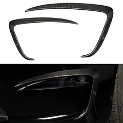 High-Quality Carbon Fiber Front Fog Light Trim Covers Set for Tesla Model S 2022+ - Durable and Stylish Accessories - Evooor