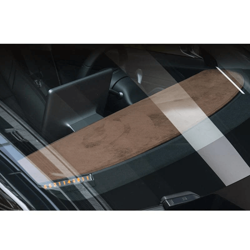 Tesla Model 3/Y Flannel Dashboard Cover Front - Dashboard Cover with Heat Insulation for Model 3/Y (2017-2023) - Evooor