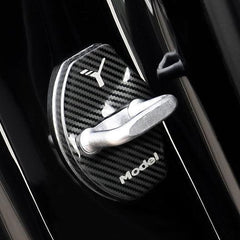 Tesla Model 3/Y Door Latch Lock Covers CF Coated (Set Of 4) - Evooor