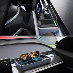 Tesla Model 3/Y Dashboard Storage Tray - Silicone Holder Organizer for Car Accessories - Evooor