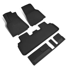 Custom-Fit Floor Mats And Liners 3D Lamination Cutting All-Weather For Tesla Model Y (2020-2024) - Evooor