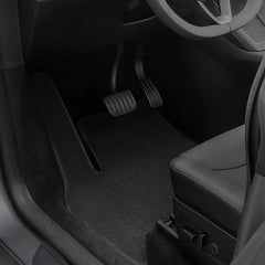 Tapis de sol en moquette de haute qualité en vert genévrier - Ensemble de 3 pièces pour Tesla Model Y - Protection durable et style pour les modèles 2025 et plus.