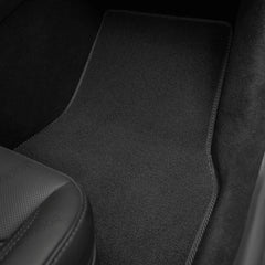 Tapis de sol en moquette de haute qualité en vert genévrier - Ensemble de 3 pièces pour Tesla Model Y - Protection durable et style pour les modèles 2025 et plus.