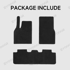 Tapis de sol en moquette de haute qualité en vert genévrier - Ensemble de 3 pièces pour Tesla Model Y - Protection durable et style pour les modèles 2025 et plus.