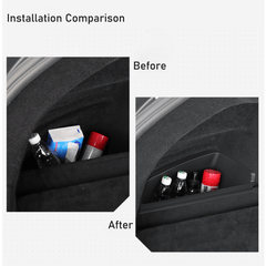 Tesla Model S 2023+ Rear Trunk Storage Organizer with Convenient Side Compartments - Evooor
