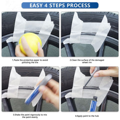 Tesla Model S Wheel Rims Touch Up Paint - DIY Curb Rash Repair with Color-matched Touch Up Paint - Evooor