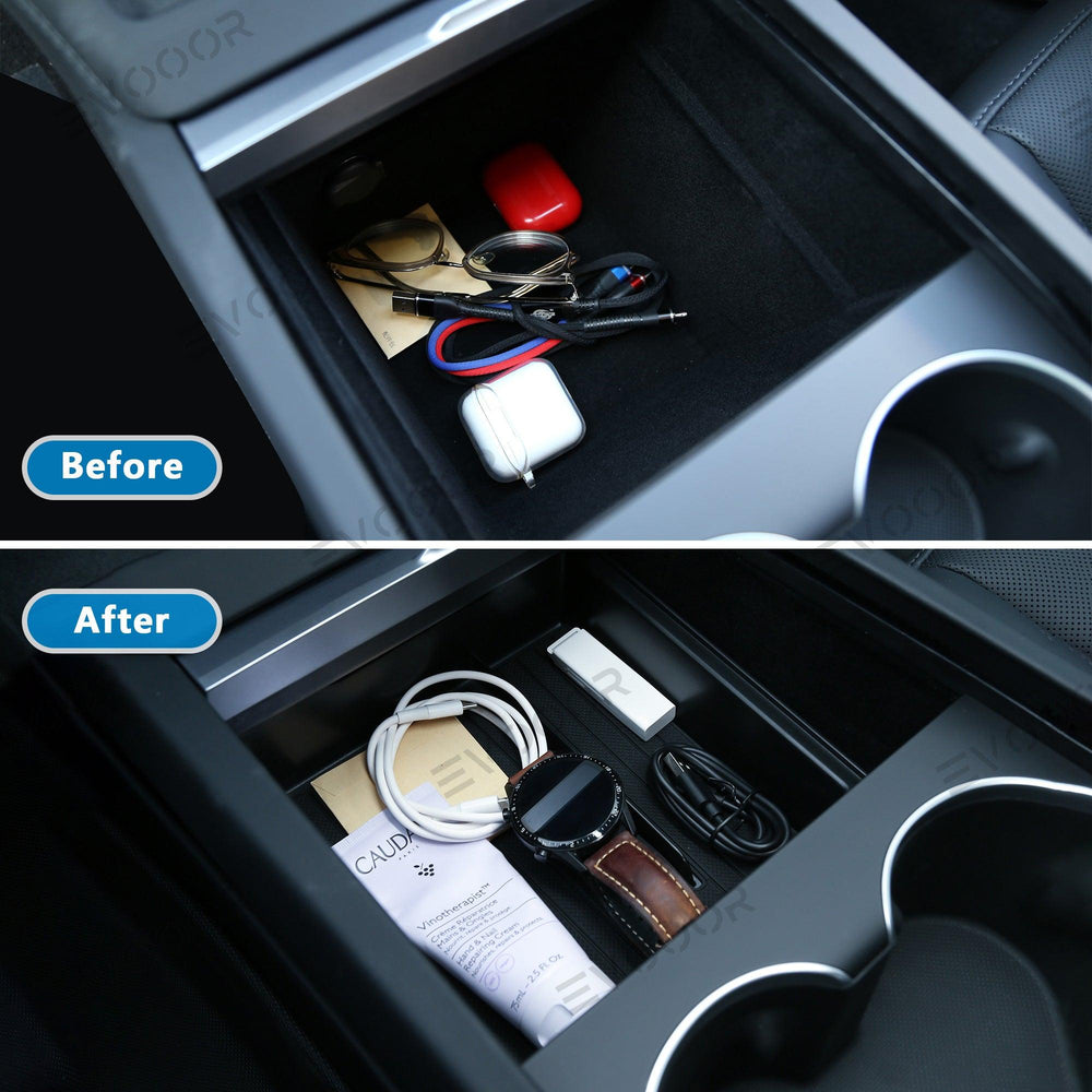 2024 Model 3 Highland Center Console & Armrest Storage Box for Tesla - Evooor