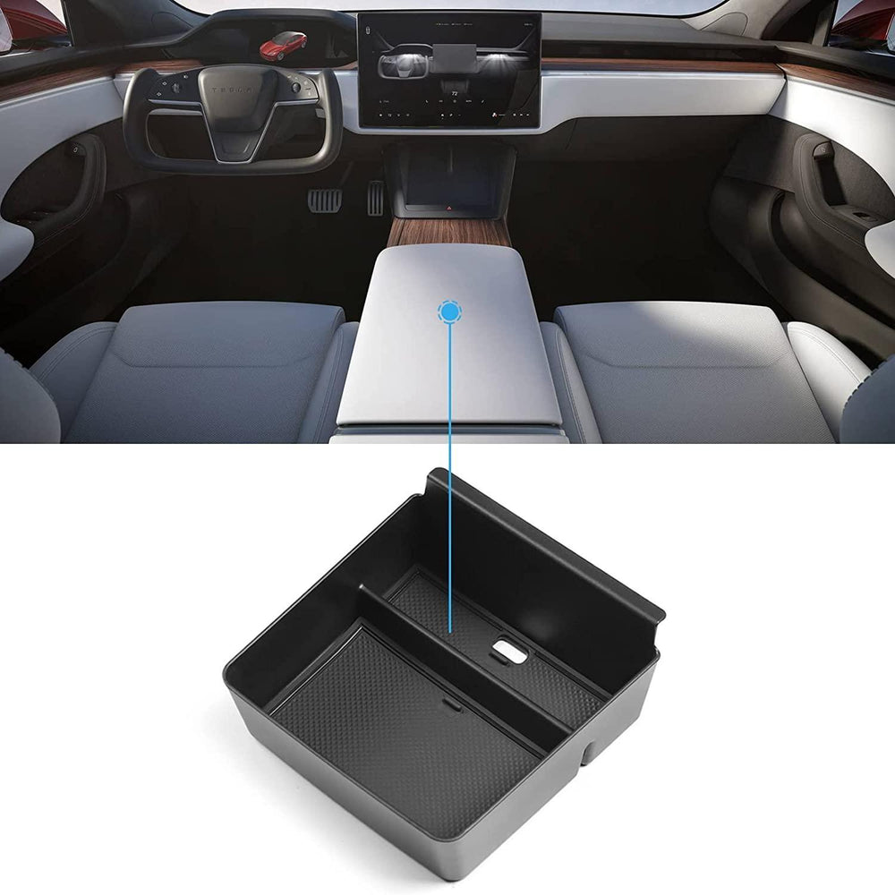 Model X/S 2023 2022 Center Console Organizer Tray Compatible Organizer for Tesla - Evooor