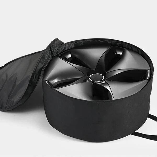 Tesla Model 3 and Model Y Wheel Cover Storage Pouch - Compatible with 19" Gemini and 18" Aero Wheels - Years 2017 to 2023 - Evooor